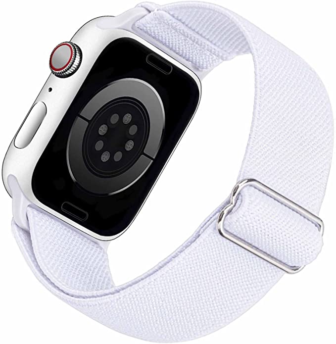 Arae Stretchy Watch Band Compatible for Apple Watch Band 45mm 44mm 42mm Comfortable Adjustable Sport Band for iWatch Series 7 6 5 4 SE 3 2 1 Women Men