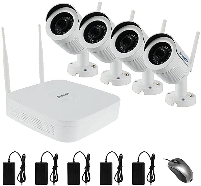 Roboza Wireless 4CH WiFi Home Security Camera Kit
