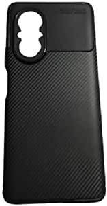 Huawei Nova 9 SE, Flexible Rugged Armor Case with Brushed Carbon Fiber Pattern - premium quality cover From GrabMobily - New Original cover - Black