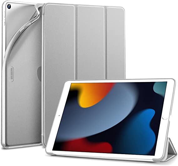 ESR Case for iPad 8th Generation (2020)/7th Generation (2019), Slim Case for iPad 10.2 [Auto Sleep/Wake Cover] [Flexible Back with Viewing/Typing Stand] Rebound Series,Silver Grey