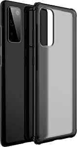 Samsung Galaxy S20 Fan Edition ، غطاء أصلي جديد من GrabMobily ، غطاء خلفي شبه شفاف مقاوم للصدمات من مادة TPU رفيعة متينة - أسود غير لامع