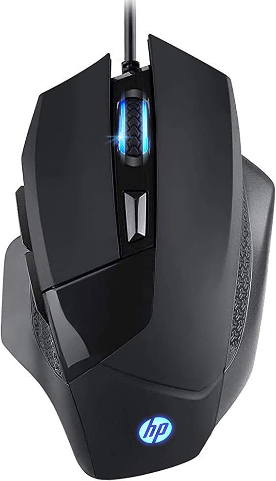 HP Gaming Mouse Wired, Ergonomic Game USB Gaming Laptop Mice RGB, [4000 DPI] Programmable Comfortable Grip 6 Buttons [G200] Black
