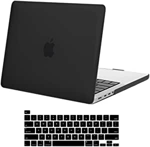 LanBaiLan Compatible with MacBook Pro 14 inch Case 2021 Release Model A2442 with Liquid Retina XDR Display Touch ID, Protective Case & Keyboard Cover for MacBook Pro 14" M1 Pro/Max Chip, Mate Black