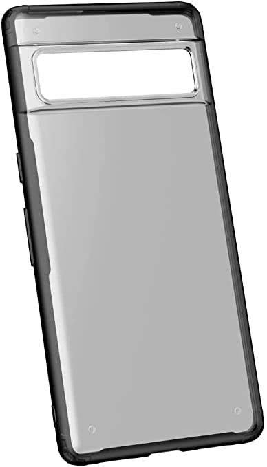 Google Pixel 7 Pro, premium quality cover -, Semi Transparent PC Shockproof TPU Slim Durable Back Cover Case From GrabMobily - Matte Black