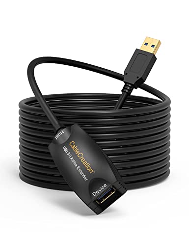 CableCreation Active USB Extension Cable (Long 16.4 FT), USB 3.0 Extender Male to Female Cord with Signal Booster Compatible Oculus Rift Sensor, Oculus Quest/Quest 2 VR, Xbox one, etc. 5 Meters