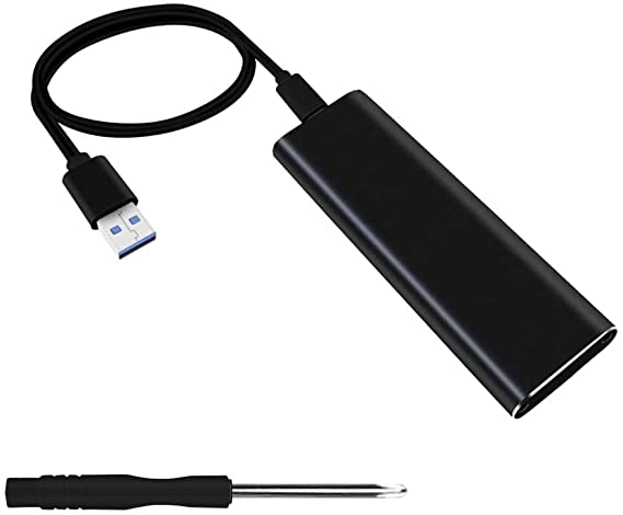 M.2 NVMe SSD Enclosure USB Type-C to USB 3.0 - Gen 2 SSD M.2 Rack Support UASP with one Type-C Cable + Screwdriver | Black