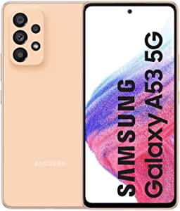 SAMSUNG Galaxy A53 5G Mobile Phone SIM Free Android Smartphone, 128GB, 8GB RAM, Awesome Peach