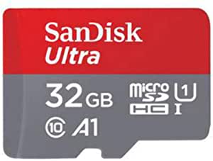 SanDisk Ultra 32 GB microSDHC Memory Card + SD Adapter with A1 App Performance Up to 98 MB/s, Class 10, U1, SDSQUAR-032G-GN6MA
