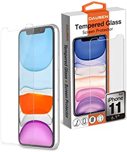 Dausen [Dopamine] 9H/HD Tempered Glass Screen Protector for iPhone 11 (6.1"), thin and durable, full protection, anti-scratch, ultra clarity display, Nano surface smooth touch design
