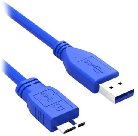 Keendex KX 2495 USB 3.0 To Micro B Cable For External Hard Drive, 20cm - Blue
