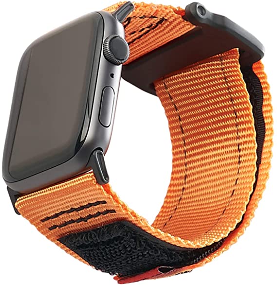 URBAN ARMOR GEAR UAG Compatible Apple Watch ﻿Band 41mm/40mm/38 mm, Series 7/6/5/4/3/2/1 & SE, High Strength Nylon Weave Replacement Strap, Active Orange