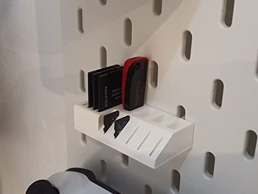 Skadis Board USB and SD Card Holder White