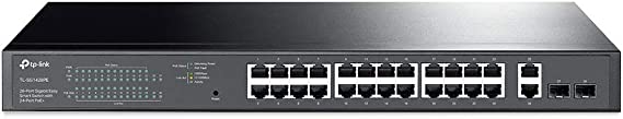 TP-Link TL-SG1428PE network switch Managed Gigabit Ethernet (10/100/1000) Black 1U Power over Ethernet (PoE) TL-SG1428PE, Managed, Gigabit Ethernet (10/100/1000), Power over Ethernet (PoE),