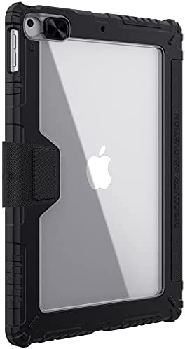Nillkin Case for Apple iPad 10.2" 2019/2020 8th Generation (10.2" Inch) Bumper Pro Leather Camera Slider Camshield Protect Stand Smart Wake & Sleep Pencil Holder Black