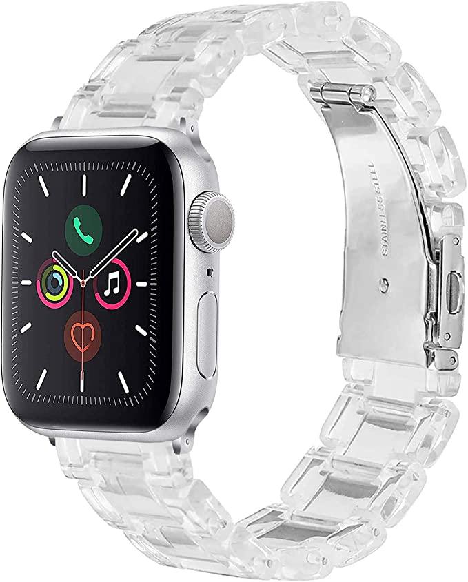 Wongeto Band Compatible with Apple Watch Band 38mm 40mm 41mm 42mm 44mm 45mm Series 7/6/5/4/3/2/1 SE ,Women Men with Stainless Steel Buckle, iWatch Replacement Wristband Strap