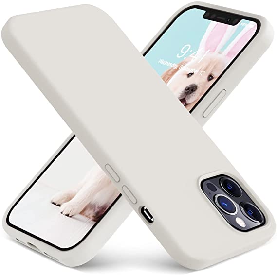 LOVE 3000 Compatible with iPhone 13 Pro Max Case 6.7 inch | Premium Liquid Silicone Rubber | Soft Anti-Scratch Microfiber Lining Full-Body Protection Case for iPhone 13 Pro Max, Stone