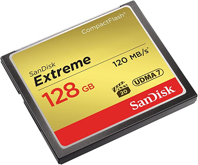SanDisk SDCFXS-128G-A46 Extreme Memory Card 128 GB CompactFlash, Black