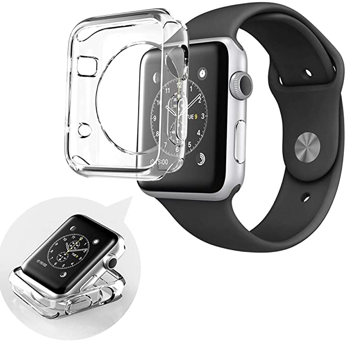 RBG INTERNATIONAL Watch Screen Protector, Cover, Clear Compatible with Apple Watch 4 Case, 3, 2, 1, 42mm, 44mm, iWatch Bumper