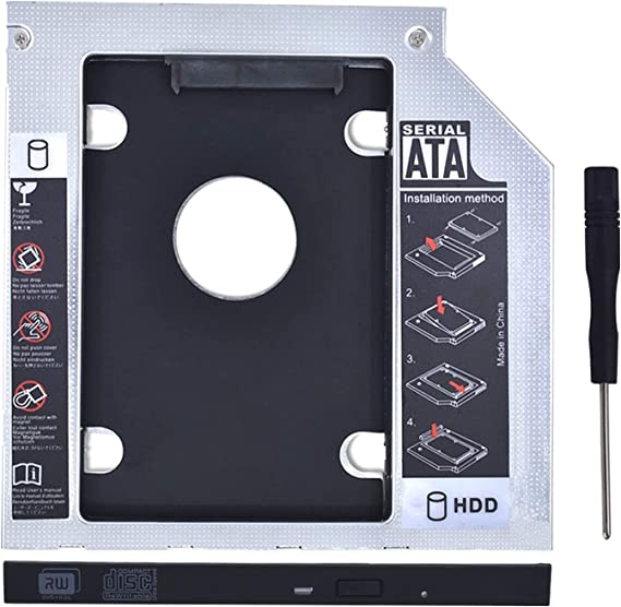 Slim Caddy Hard Raka - Slim Fit - For Hard ssd Add To CD Driver - Compatible with Slim Laptop