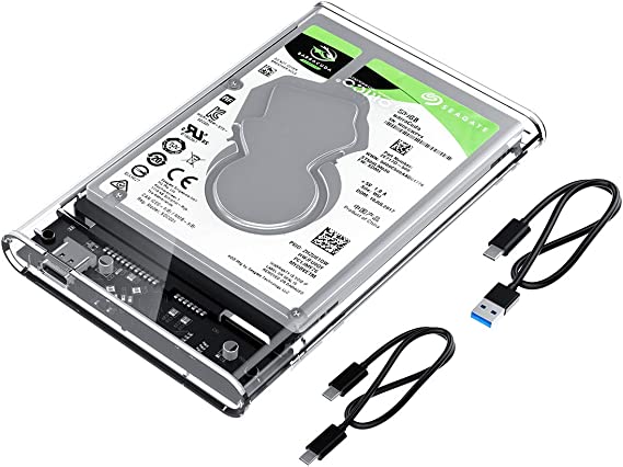 ORICO 2.5 Inch USB C External Hard Drive Enclosure USB 3.1 Gen2 to SATA 3.0 10Gbp/s for 7 mm and 9.5 mm 2.5 Inch SATA Internal HDD and SSD, Tool-Free Assembly, UASP Acceleration (2139C3)