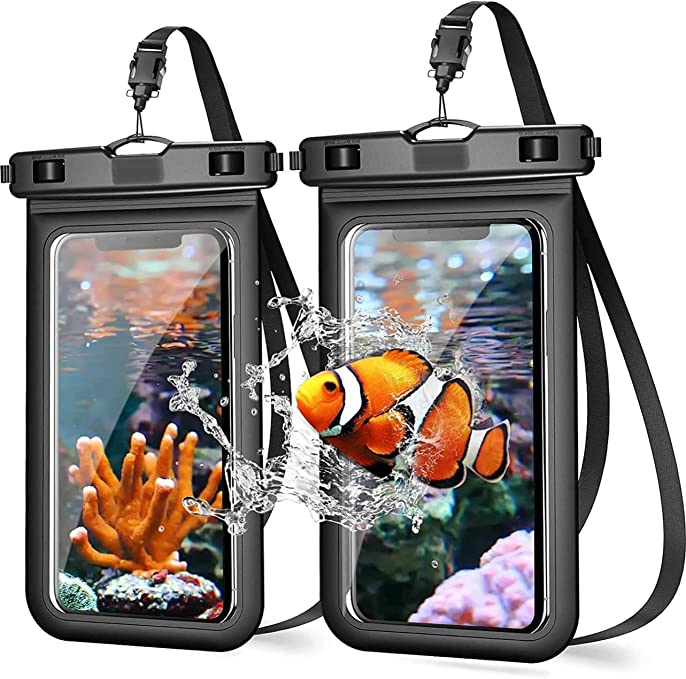 IPX8 Waterproof Phone Case (2-Pack), Touch Screen Friendly, Floating, Underwater Dry Bag, Waterproof Case for Swimming Compatible with iPhone13/12/11/Pro Max, Galaxy S10/S9 All Up to 7in