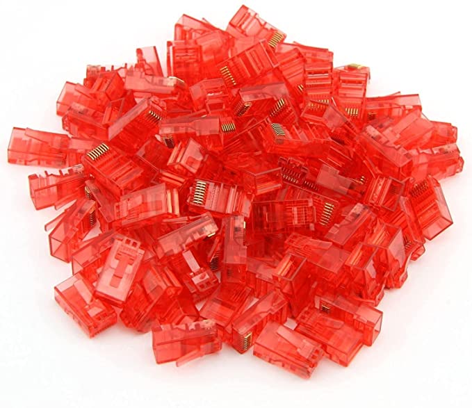 Cat 5E RJ45 Red 50 Pcs , 2725615656739