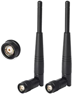 Eightwood 5dBi 2.4GHz WiFi Antenna RP-TNC Male Antennas (2-Pack) Compatible with Trimble Robotic Total Stations, Wireless Router Linksys WRT54G WRT54GL WRT54GS WAP54G
