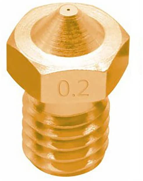 3D Printer V6 M6 Threaded E3D Brass Nozzle 0.2mm