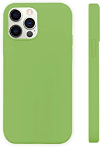 iPhone 12 Case iPhone 12 Pro 6.1 inch Case Silicone Rubber Ultra Thin Protective Bumper Case Compatible with iPhone 12 iPhone 12 Pro- Green
