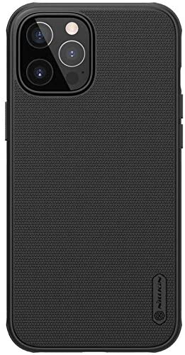 for iPhone 12 pro Max Case,Nillkin [with Kickstand] Frosted Shield Anti Fingerprints Hard PC Case Back Cover for Apple iPhone 12 pro max 6.7 inch -Retail Package (Black)