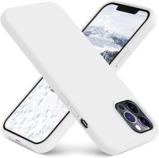 LOVE 3000 Compatible with iPhone 13 Pro Max Case 6.7 inch | Premium Liquid Silicone Rubber | Soft Anti-Scratch Microfiber Lining Full-Body Protection Case for iPhone 13 Pro Max, White
