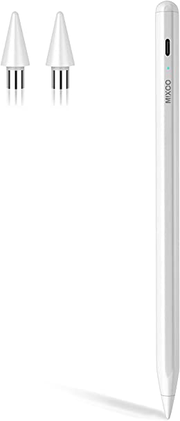 Mixoo Stylus Pen for iPad Pencil, Touchscreen Active Stylus Digital Pen, Magnetic Attach, 100% Compatible with All iPad Air/Pro/Mini iPhones, Samsung, Huawei, Google, Lenovo, LG, HTC & Android Tablets