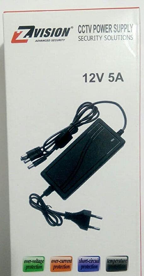 12V 5A 4 Port CCTV Camera AC Adapter Power Supply Box For the camera