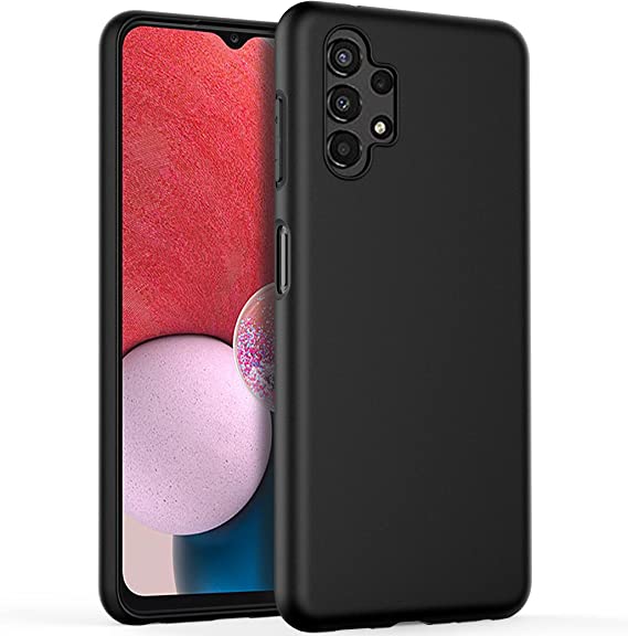 CACOE Slim Case for Samsung Galaxy A13 4G, Thin Matte Black TPU Phone Cases Finish Profile Soft Back Protective Cover