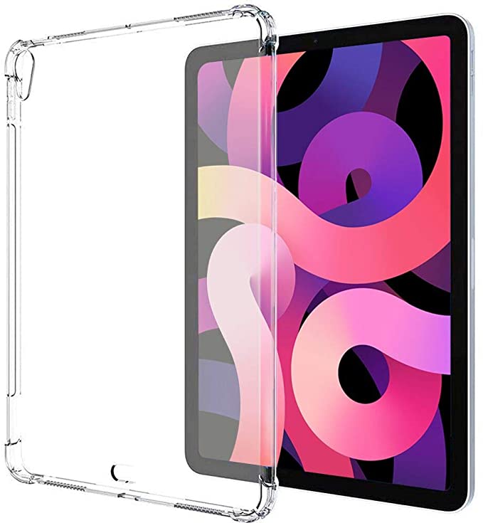 XUYICC Ultra Clear Case for iPad Air 4 10.9 inch 2020, Shockproof Transparent Case for iPad 10.9 Air 4th Generation, TPU Silicon Back Cover for iPad Air 4, [Support Apple Pencil 2nd Gen Charging]