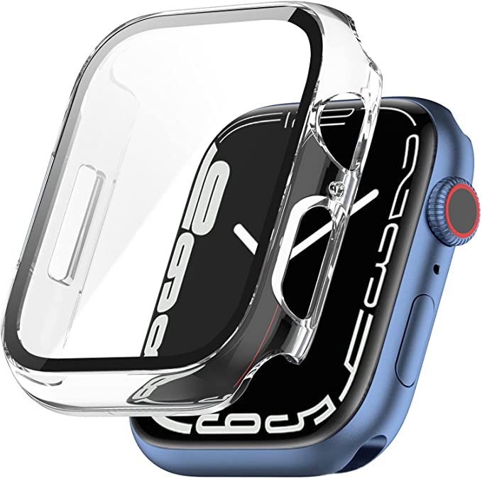 Hard PC Case for Apple Watch Series 4/5/6/SE 44mm with Screen Protector Clear