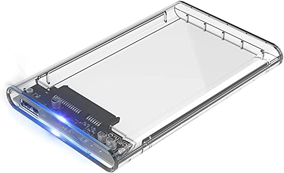 Orico USB 3.0 Hard Drive Enclosure with UASP for 2.5 Inch SATA III HDD and SSD – Transparent
