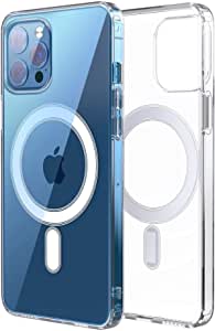 Magnetic Phone Case for iPhone 12 Pro Max(6.7 Inch) - Compatible with Mag-Safe/Magnetic Phone Stand Clear Case Full Body Protection Shell Shockproof TPU Rubber