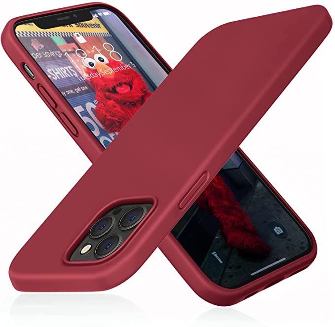 DTTO Compatible with iPhone 13 Pro Max Case, Shockproof Silicone [Romance Series] Cover [Enhanced Camera and Screen Protection] with Honeycomb Grid Cushion for iPhone 13 6.7 inch 2021, Burgundy Red