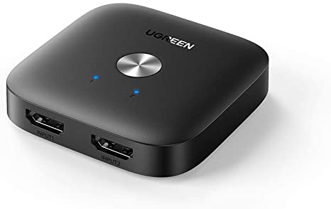 UGREEN HDMI Switch 4K@60Hz 2 in 1 Out HDMI Switcher Splitter, HDMI Switch Box Hub Support 4K 3D HD 1080P, HDMI Monitor Switch Compatible with Apple TV Fire Stick Xbox PS5 PS4 Roku Blu-Ray Player HDTV