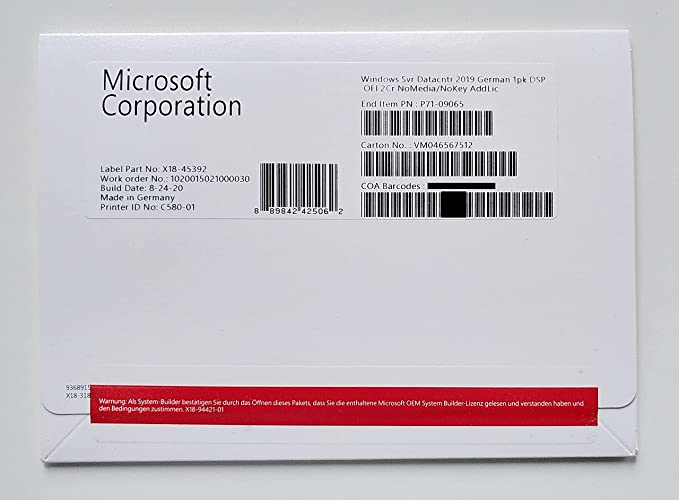 Microsoft Windows Server 2019 Datacenter - Lizenz - 2 zusätzliche Kerne