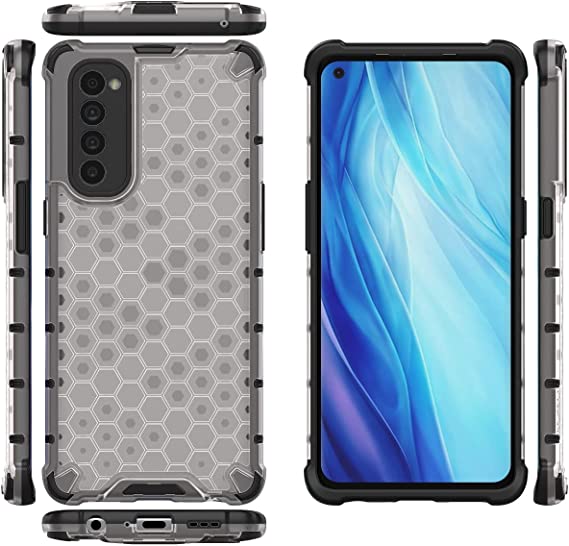 For Oppo Reno 4 Pro 4G, Honeycomb Pattern Shockproof Original Case from CompuMisr - Transparent