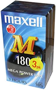Maxell E180 Video Tapes (3 Pack)