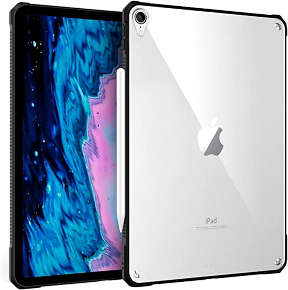 Beauenty Clear Case for 10.9" iPad Air 5th Generation 2022 / iPad Air 4th Generation 2020, Support Apple Pencil 2nd Gen Charging, Anti-Yellowing Slim Back Cover for iPad Air 4/5 10.9 inch (Black)