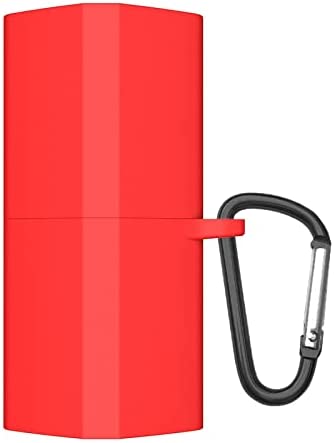 USTIYA Huawei FreeBuds Lipstick Silicone Protective Case with Keychain (Red)