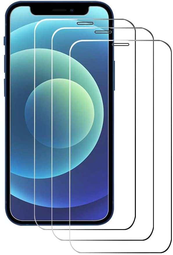 Sobrilli Tempered Glass Screen Protector, Compatible with iPhone 12 pro max, [3 Pack] [Anti-Scratch][Case-Friendly][Bubble Free] 2.5D Clear Shockproof Tempered Glass Film 6.7 Inch