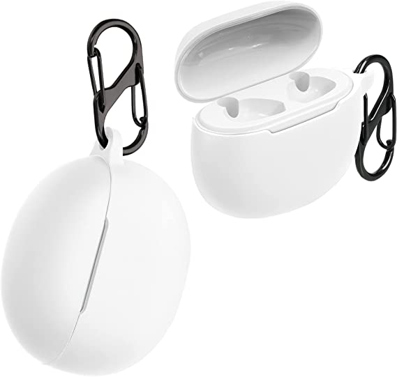 kwmobile Silicone Case Compatible with Oppo Enco Air - Case Protective Cover for Headphones - White