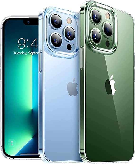 TORRAS Crystal Clear Compatible for iPhone 13 Pro Case 6.1 Inch, Non Yellowing Slim Fit Ultra Thin Flexible Silicone TPU Shockproof Compatible for iPhone 13 Pro Phone Case, Crystal Clear