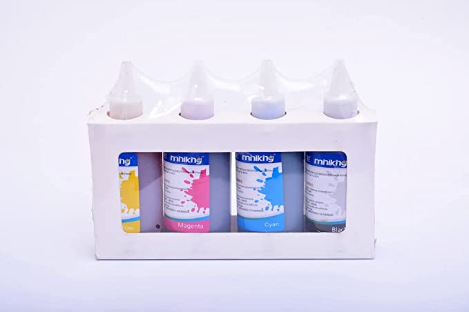 Miniking Ink Toner Set For HP Inkjet Printers - 100ml - 4 Pcs