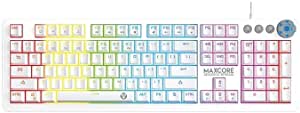 Fantech Mk852 Maxcore RGB Mechanical Gaming Keyboard | Blue Switch | With Software | Space Edition White
